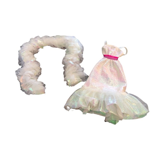 Barbie Other - Barbie Dress and Wrap Vintage Metallic Iridescent